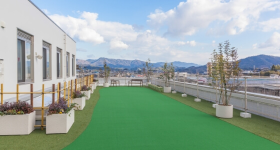 屋上緑化スペースのイメージ